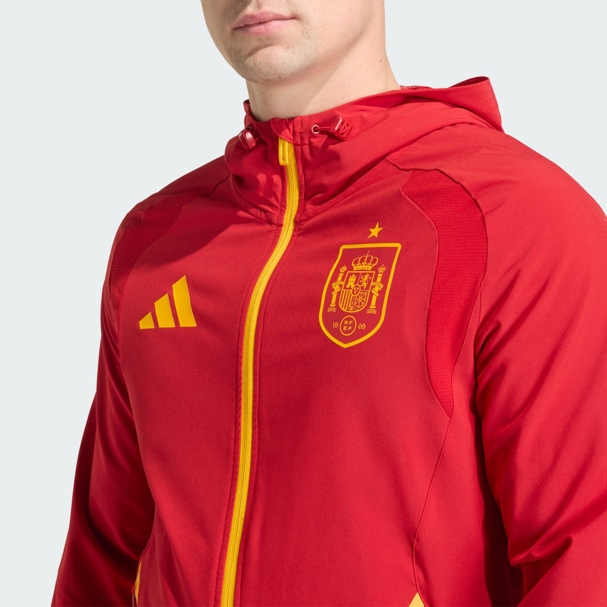 ADIDAS 2026 Spain Men Tiro Travel FZ Windbreaker Jacket - JZ2243 product image 6, provided for visual reference and product