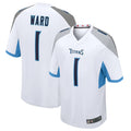 T.Titans #1 Cameron Ward Player White Game Football Jerseys product image 1