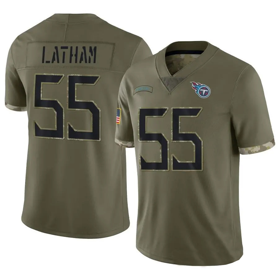 T.Titans #55 JC Latham Player Olive Salute To Service product image 1