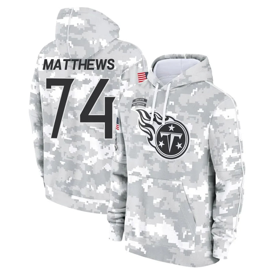 T.Titans #74 Bruce Matthews Player Arctic Camo Salute To product image 1