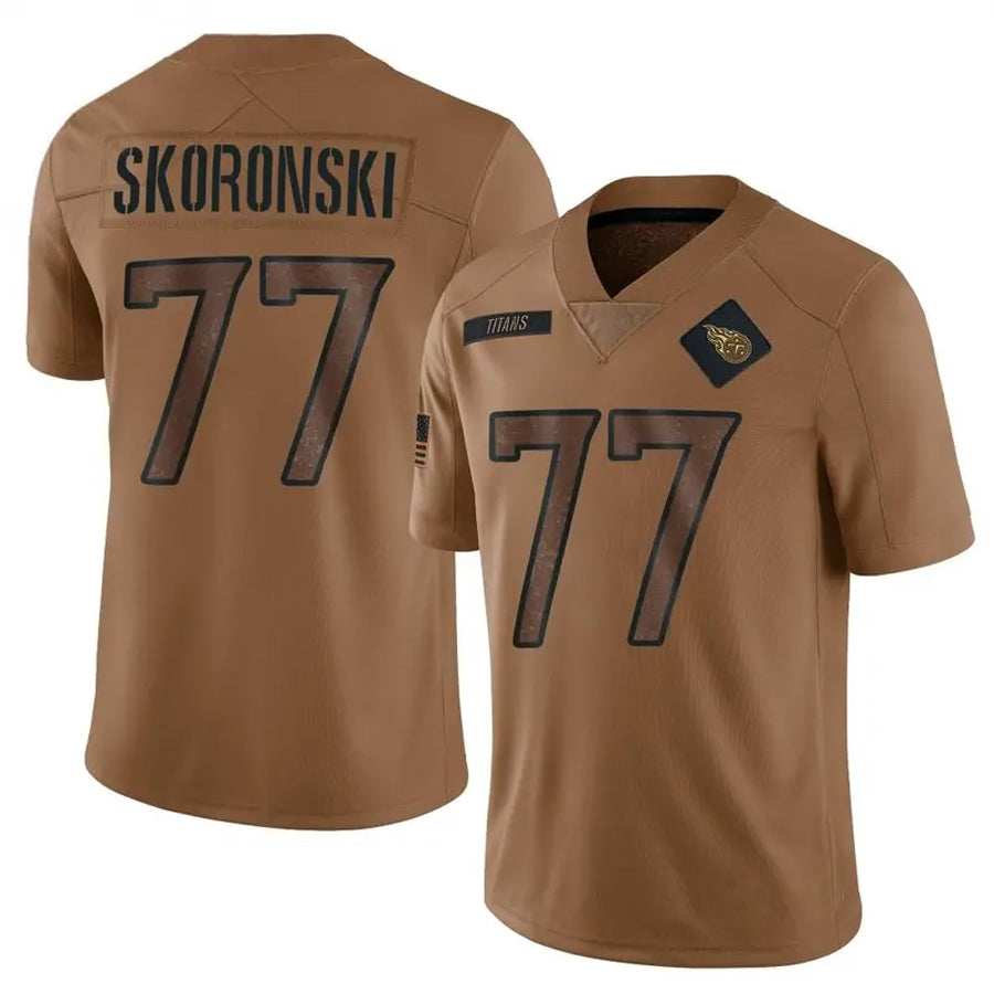 T.Titans #77 Peter Skoronski Player Brown Salute To Service product image 1