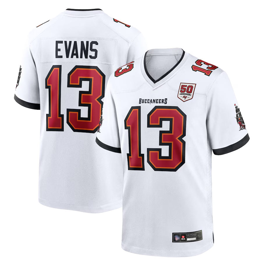 TB.Buccaneers #13 Mike Evans Player White 50th Anniversary product image 1