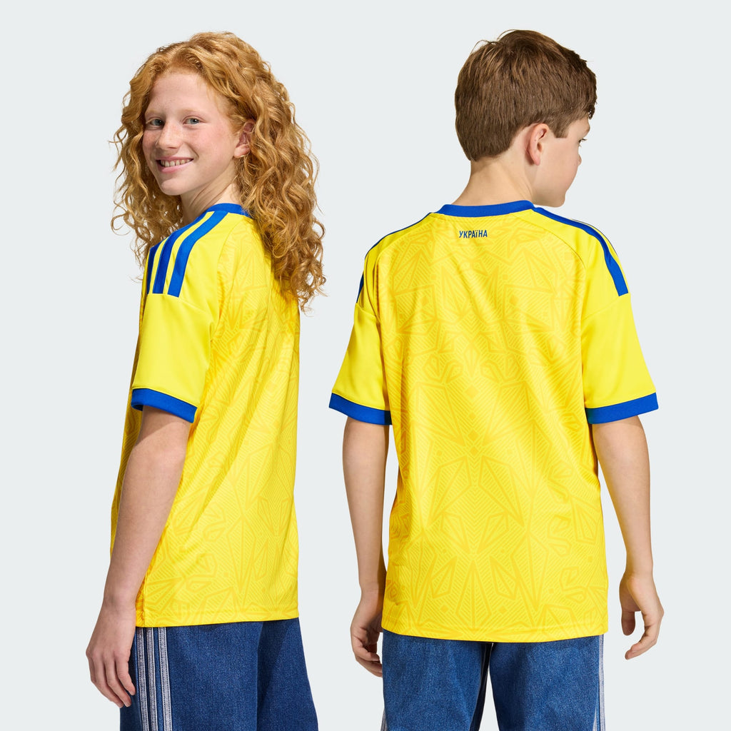 ADIDAS Ukraine Youth Home Jersey 2026 - JZ4624 product image 4, provided for visual reference and product detail review