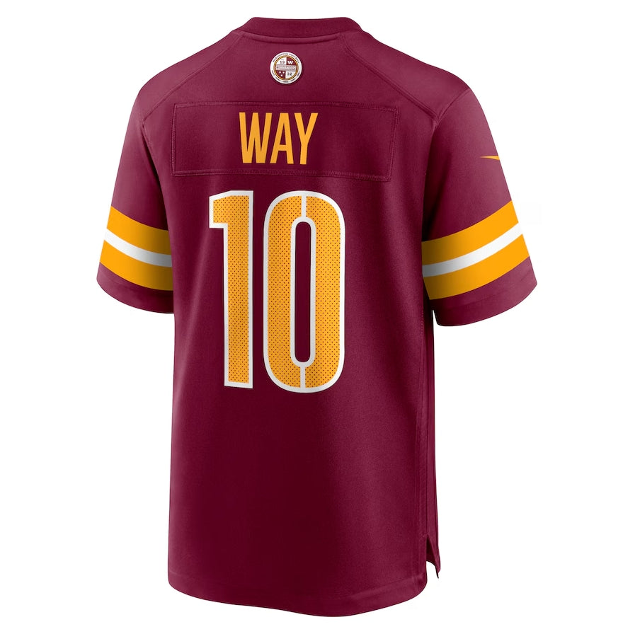 W.Commanders #10 Tress Way Player Burgundy Game Stitched product image 1