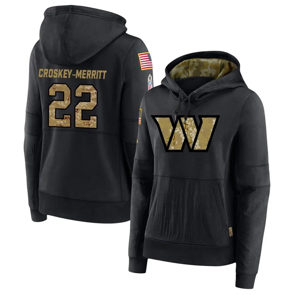 W.Commanders #22 Jacory Croskey-Merritt Player Black Salute product image 1