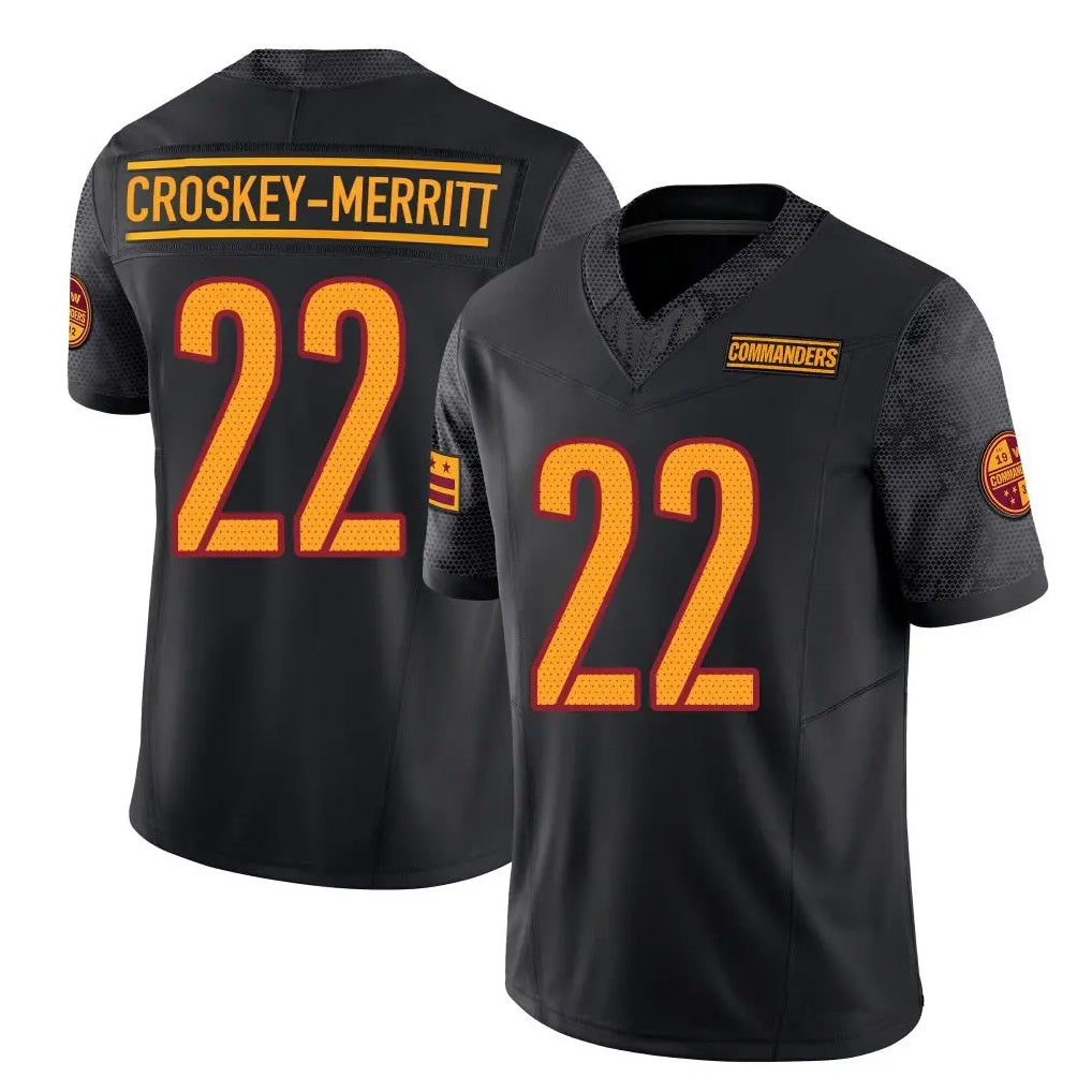 W.Commanders #22 Jacory Croskey-Merritt Player Black Vapor product image 1