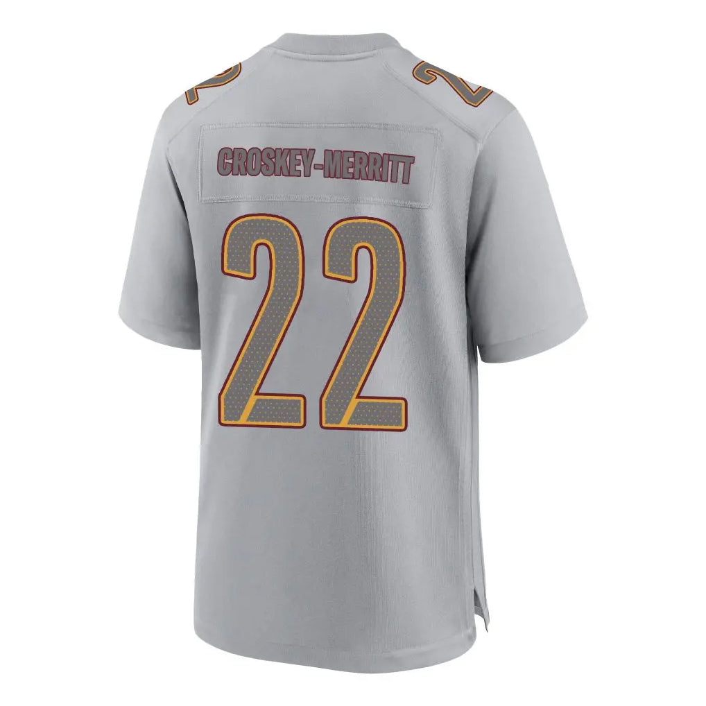 W.Commanders #22 Jacory Croskey-Merritt Player Gray Fashion product image 1