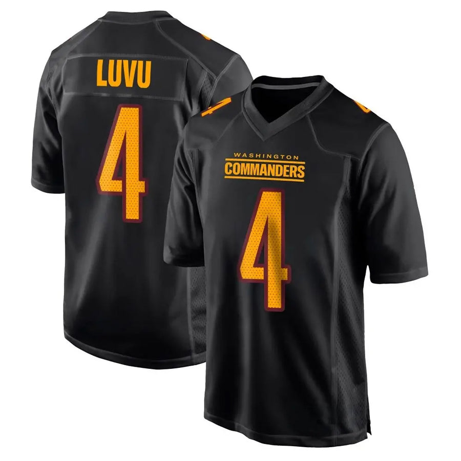 W.Commanders #4 Frankie Luvu Player Black Fashion Football product image 1