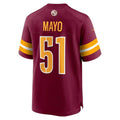 W.Commanders #51 David Mayo Burgundy Game Player Jersey product image 1