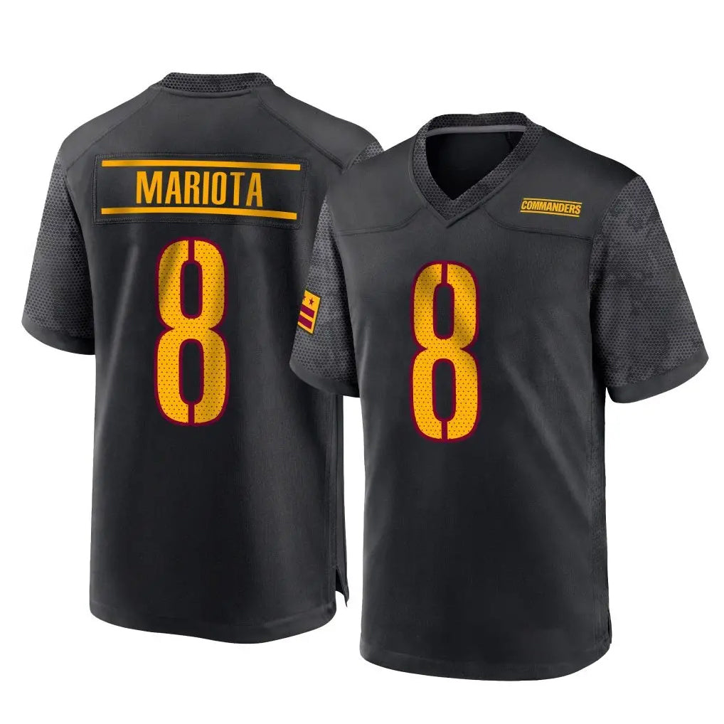 W.Commanders #8 Marcus Mariota Player Black Home Game product image 1