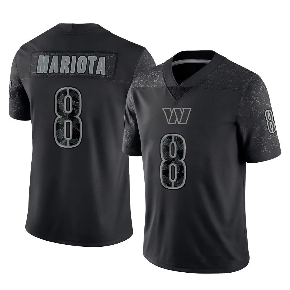 W.Commanders #8 Marcus Mariota Player Black RFLCTV Limited product image 1