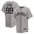 New York Yankees Aaron Judge Nike Gray Road Replica Jersey product image 1, provided for visual reference and product detail