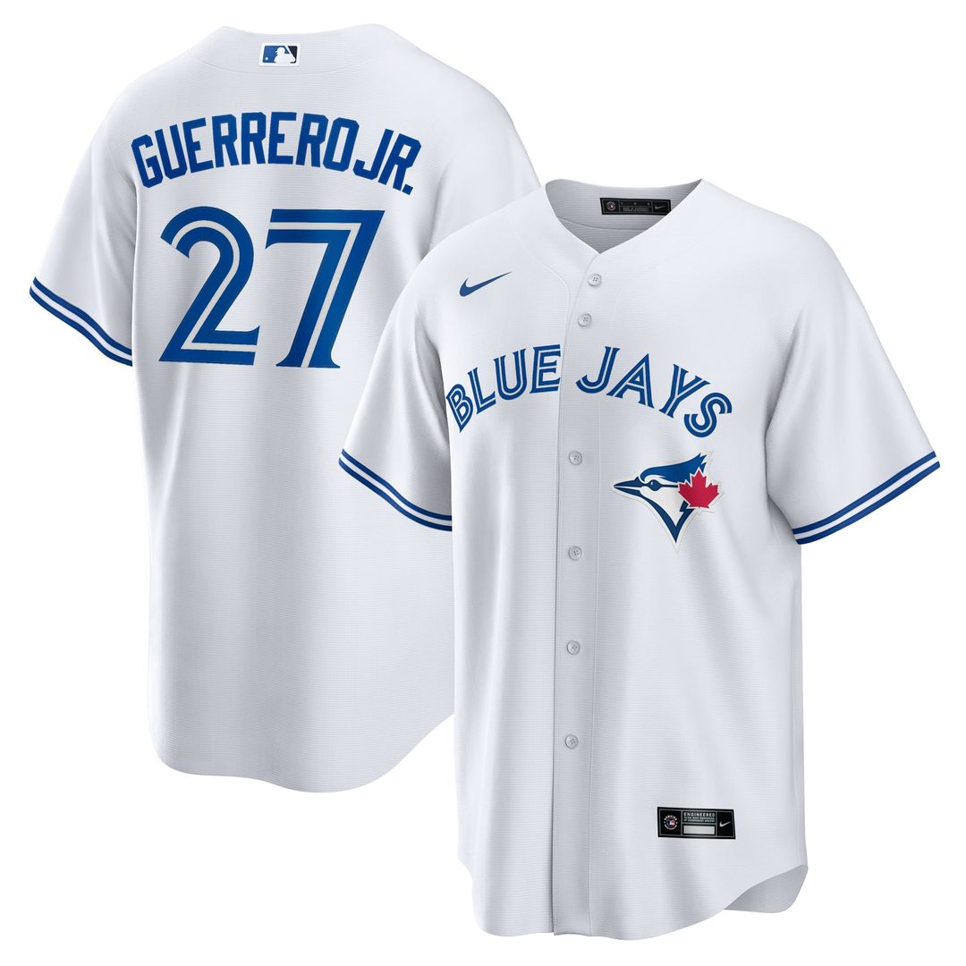 Toronto Blue Jays Vladimir Guerrero Jr. Nike White Home Replica Player Name Jersey product image 1, provided for visual