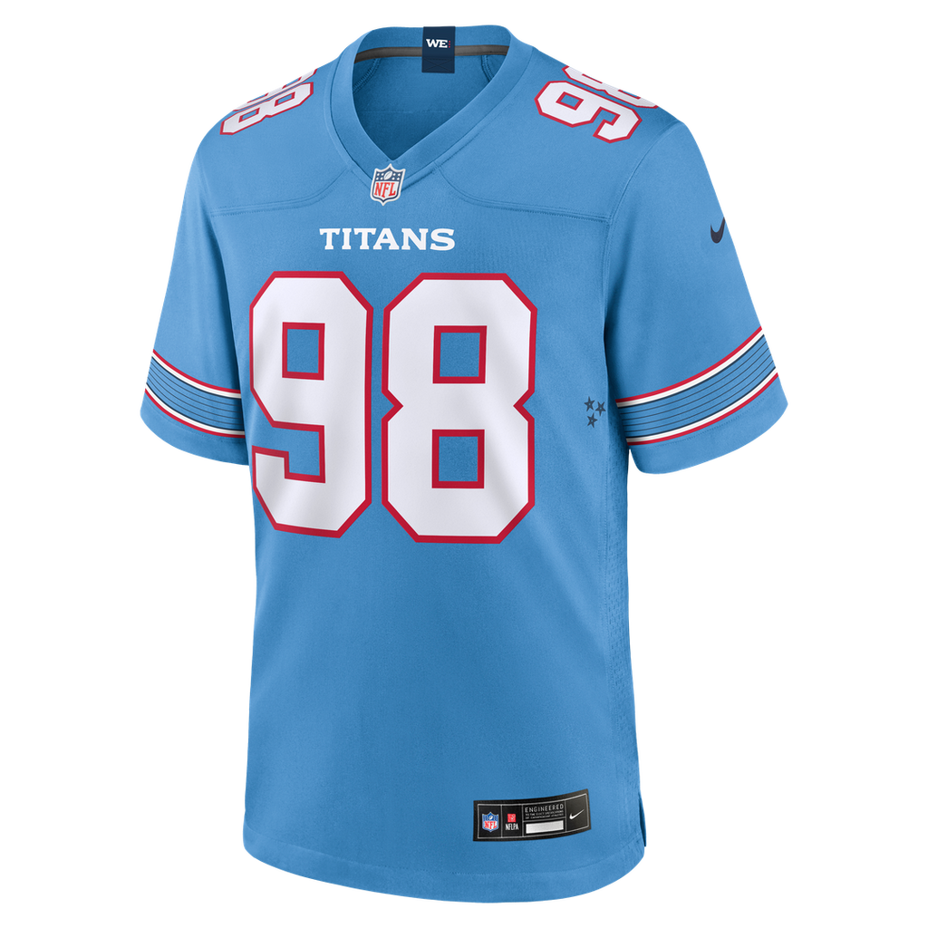 Tennessee Titans Jeffery Simmons Nike Light Blue Game Jersey product image 8, provided for visual reference and product