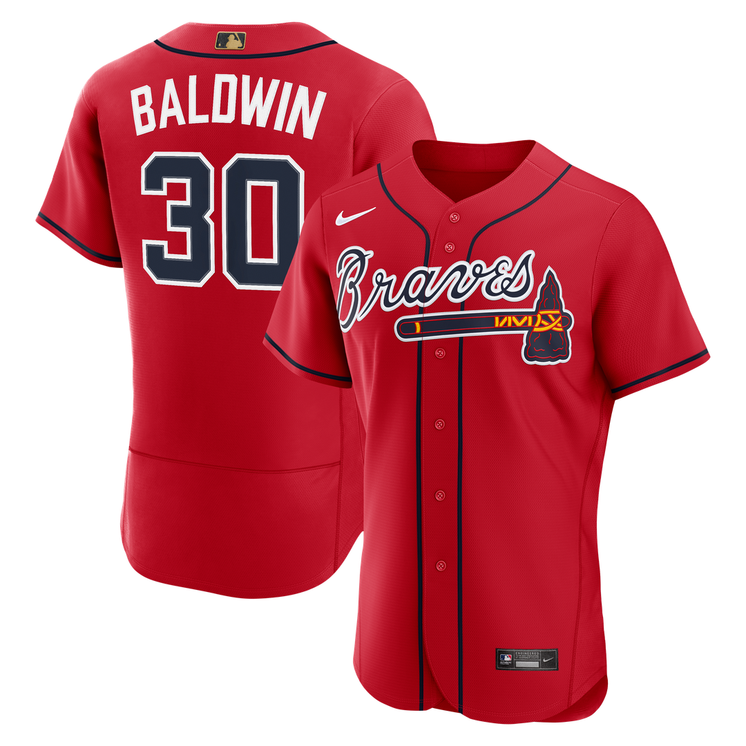 Atlanta Braves Drake Baldwin Nike Red MLB Awards Authentic Jersey product image 1, provided for visual reference and product
