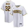 San Diego Padres Casey Mize Nike White Home Replica Jersey product image 1, provided for visual reference and product detail