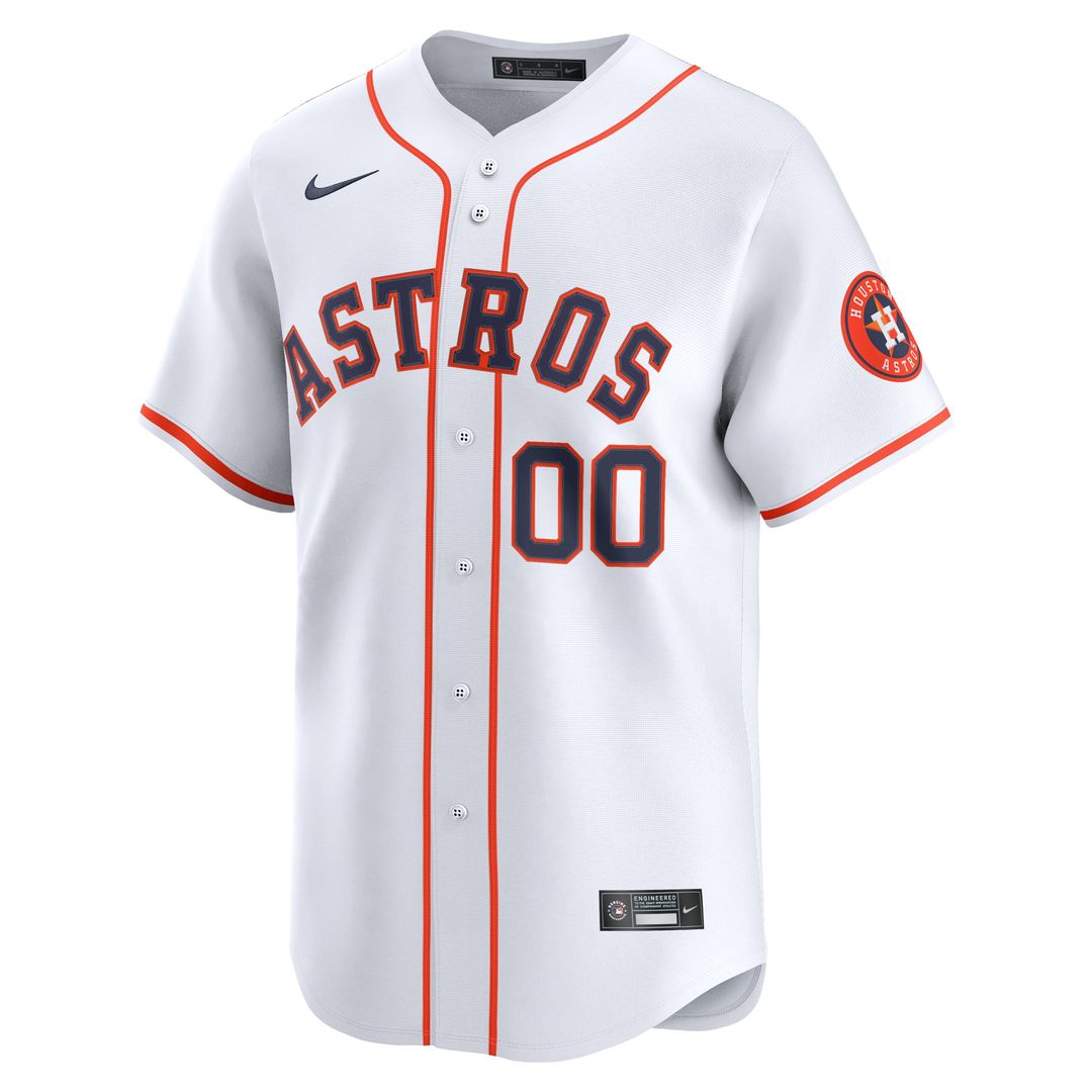 Houston Astros Nike White Home Limited Custom Jersey product image 2, provided for visual reference and product detail review