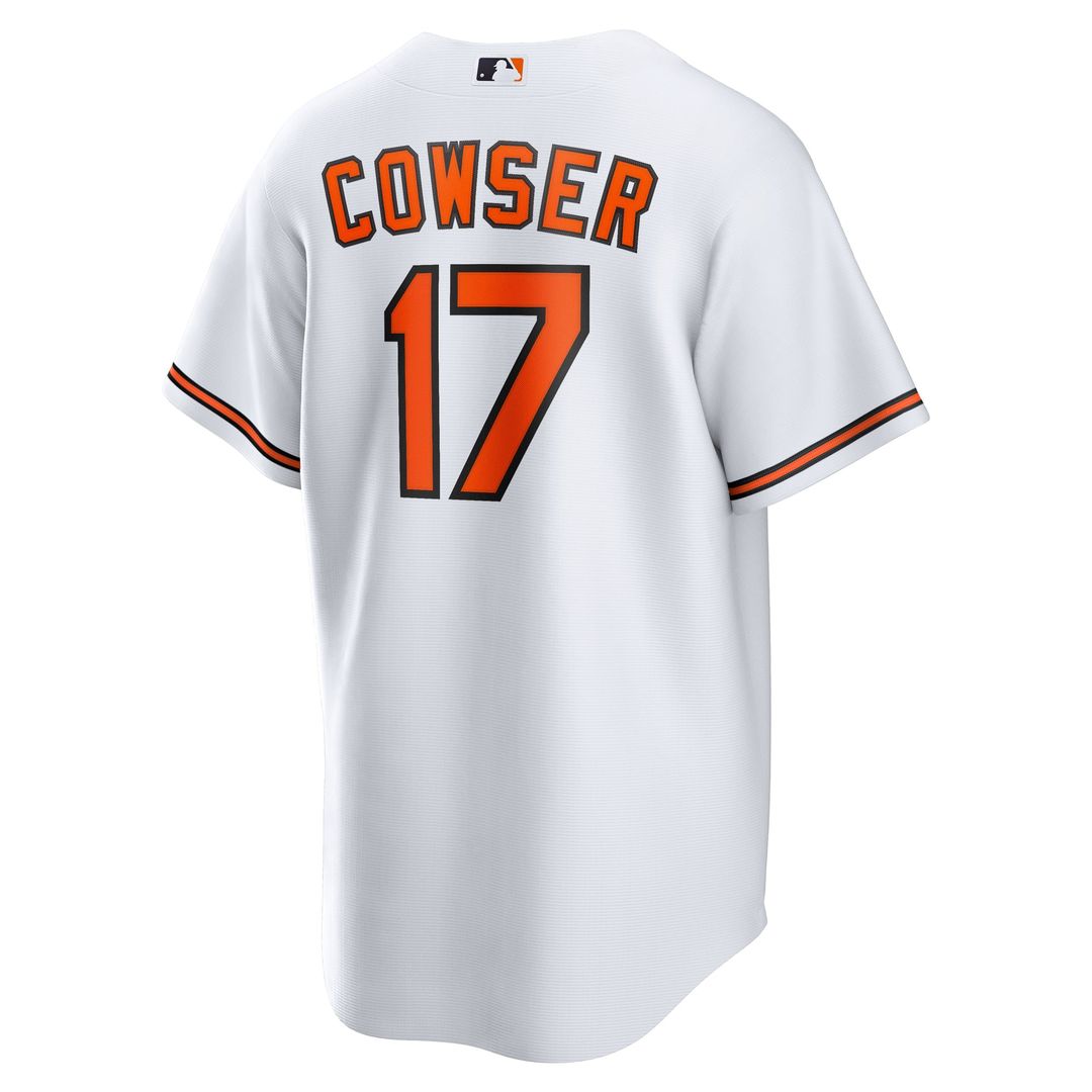 Baltimore Orioles Colton Cowser Nike White Home Replica Jersey product image 3, provided for visual reference and product