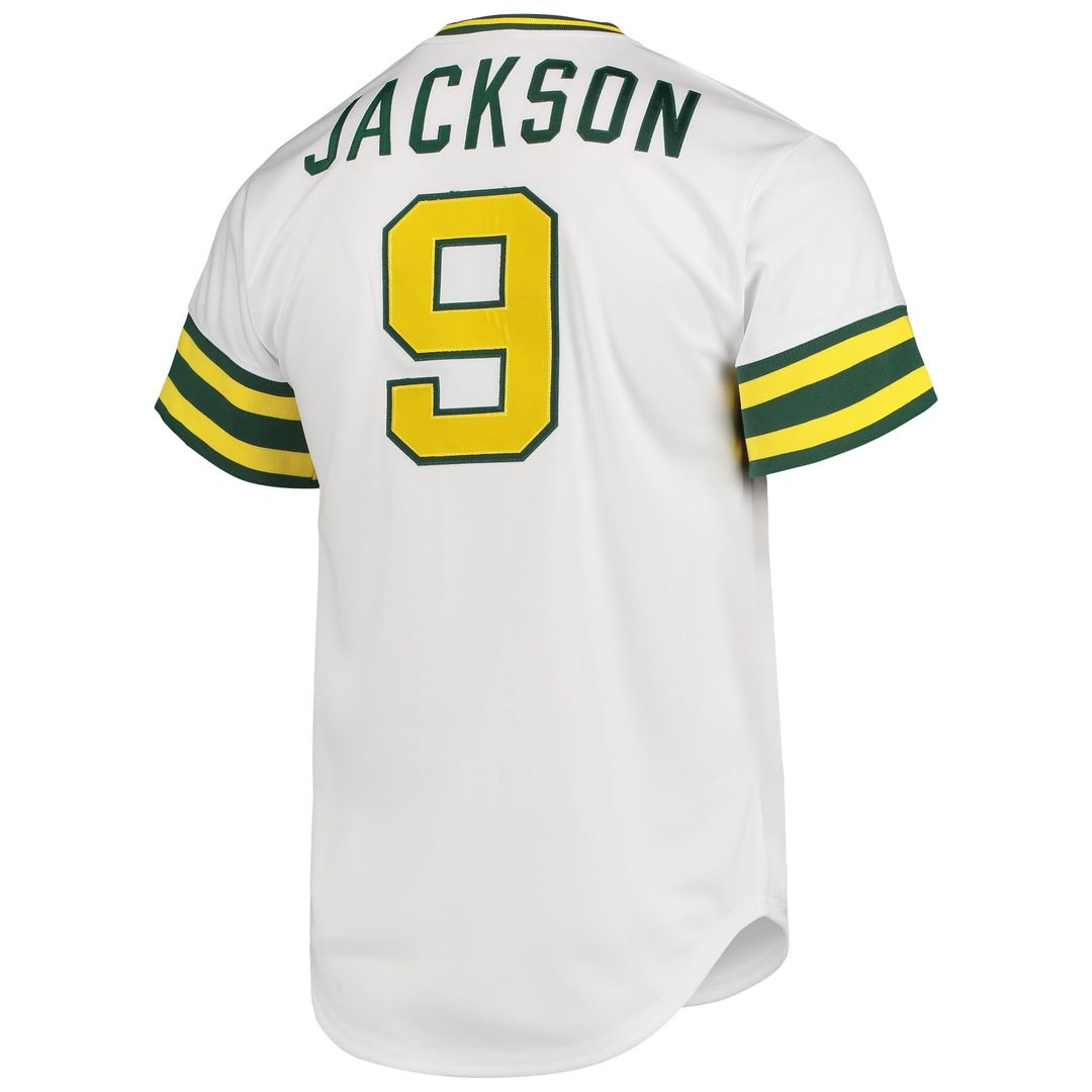Athletics Reggie Jackson Mitchell & Ness White 1972 Cooperstown Collection Authentic Jersey product image 3, provided for