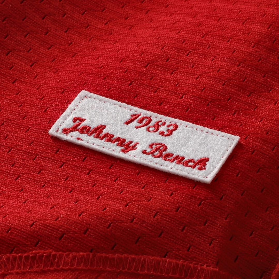 Cincinnati Reds Johnny Bench Mitchell & Ness Red Cooperstown Collection Big & Tall Mesh Batting Practice Jersey product