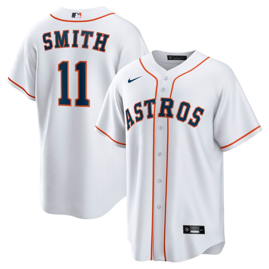 Houston Astros Cam Smith Nike White Home Replica Jersey product image 1, provided for visual reference and product detail
