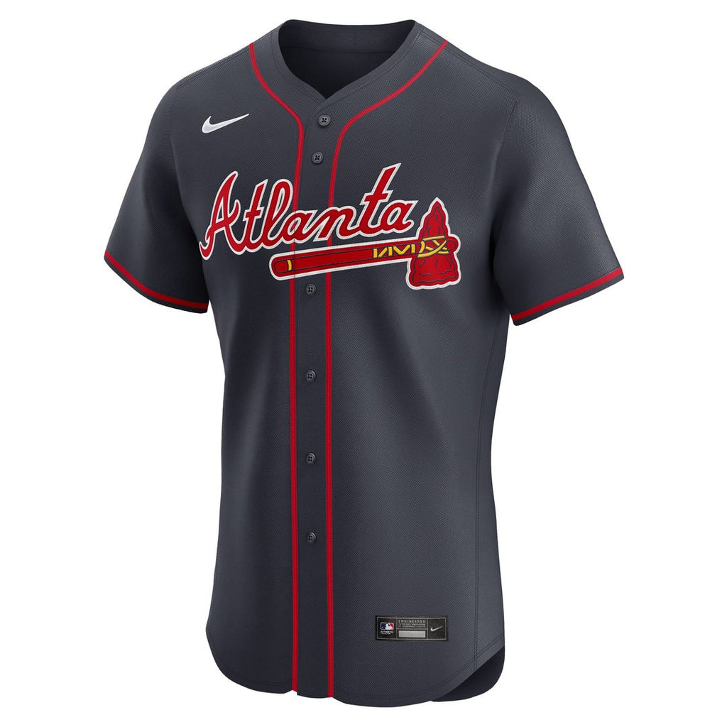Atlanta Braves Nike White Home Elite Jersey product image 11, provided for visual reference and product detail review