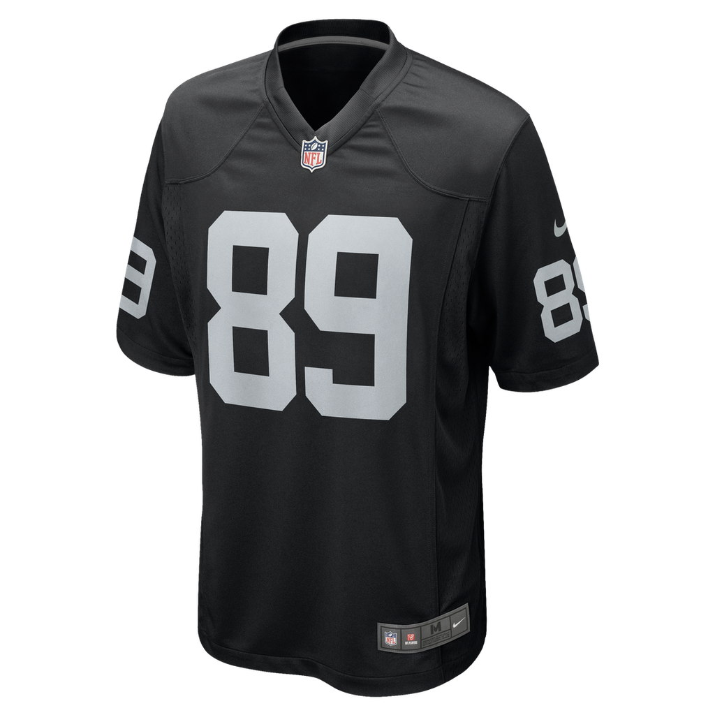 Las Vegas Raiders Brock Bowers Nike Black Player Game Jersey product image 20, provided for visual reference and product