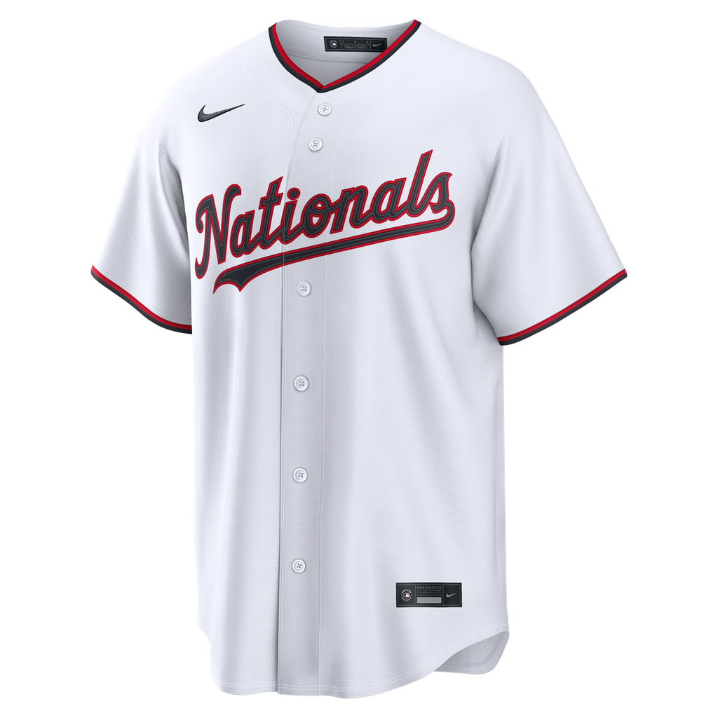 Washington Nationals Dylan Crews Nike White Home Replica Jersey product image 2, provided for visual reference and product