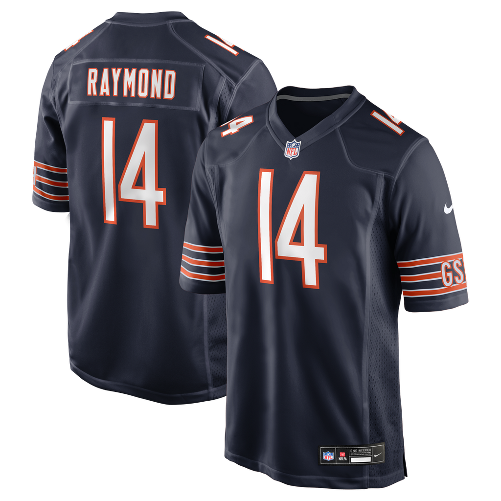 Chicago Bears Kalif Raymond Nike Navy Team Game Jersey product image 1, provided for visual reference and product detail