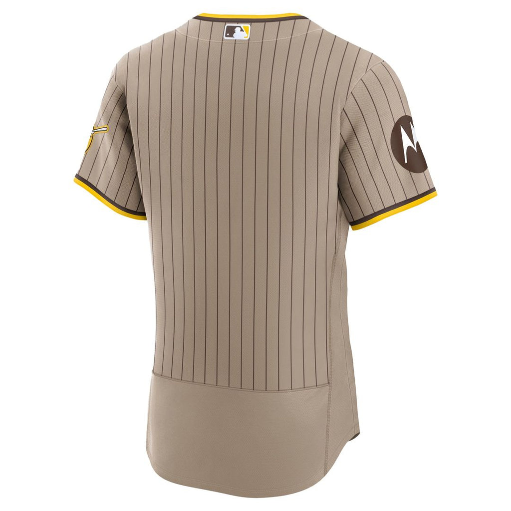 San Diego Padres Nike Khaki Alternate Sponsor Patch Authentic Jersey product image 3, provided for visual reference and
