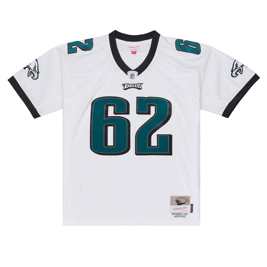 Philadelphia Eagles Jason Kelce Mitchell & Ness White 2011 Legacy Replica Player Jersey product image 2, provided for visual