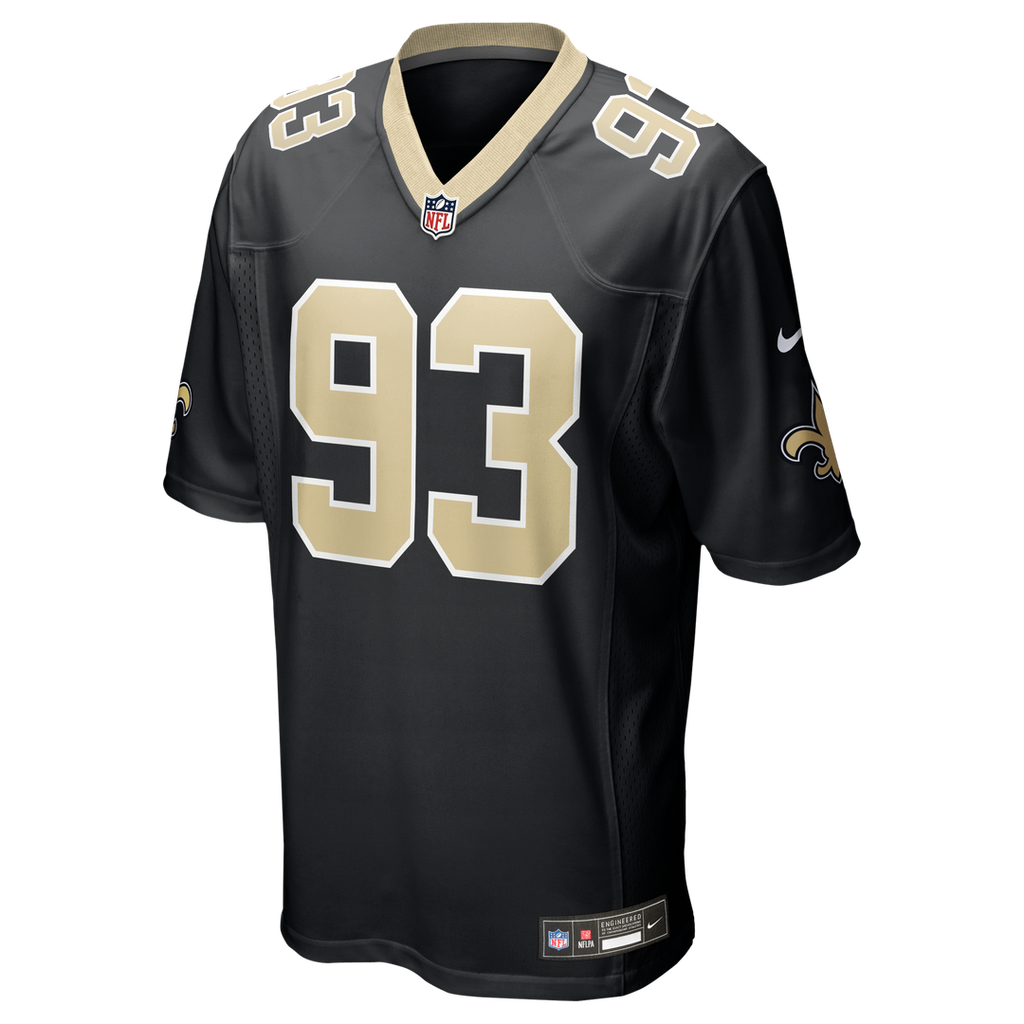 New Orleans Saints Nathan Shepherd Nike Black Game Jersey product image 2, provided for visual reference and product detail