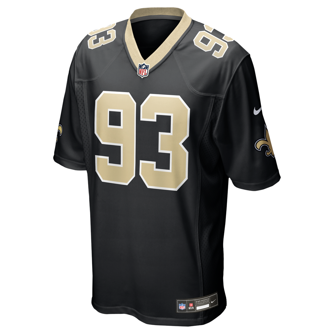 New Orleans Saints Nathan Shepherd Nike Black Game Jersey product image 2, provided for visual reference and product detail