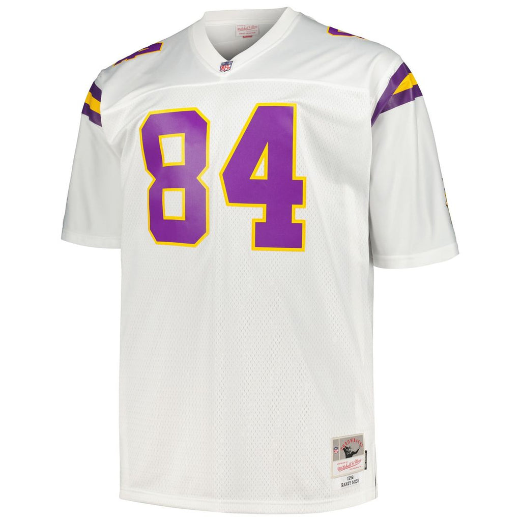 Minnesota Vikings Randy Moss Mitchell & Ness Purple Big & Tall 1998 Retired Player Replica Jersey product image 8, provided
