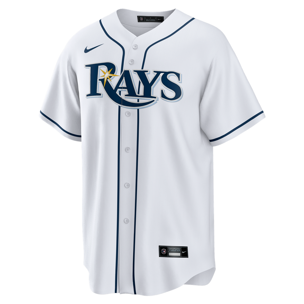 Tampa Bay Rays Nike White Home Big & Tall Replica Jersey product image 2, provided for visual reference and product detail