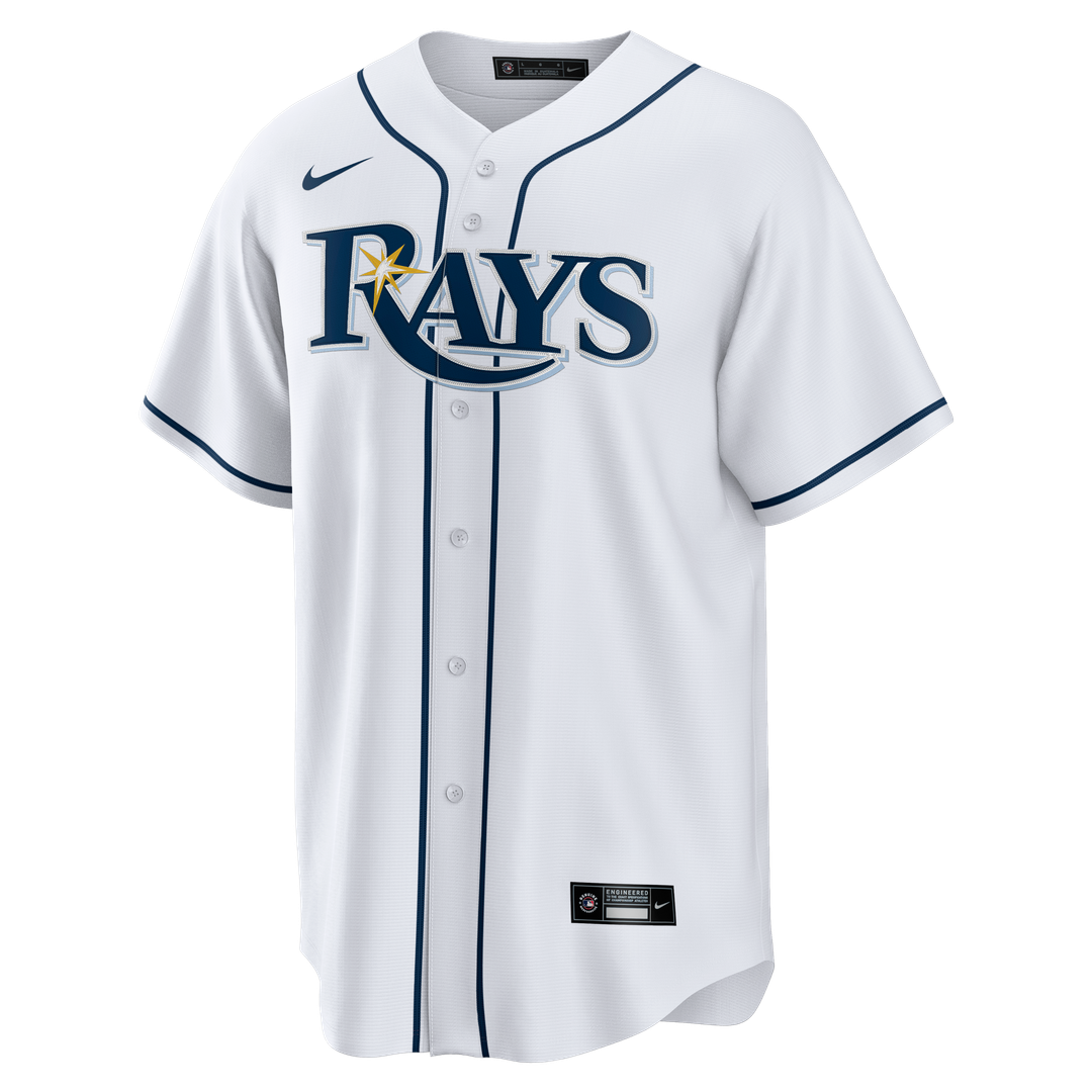 Tampa Bay Rays Nike White Home Big & Tall Replica Jersey product image 2, provided for visual reference and product detail
