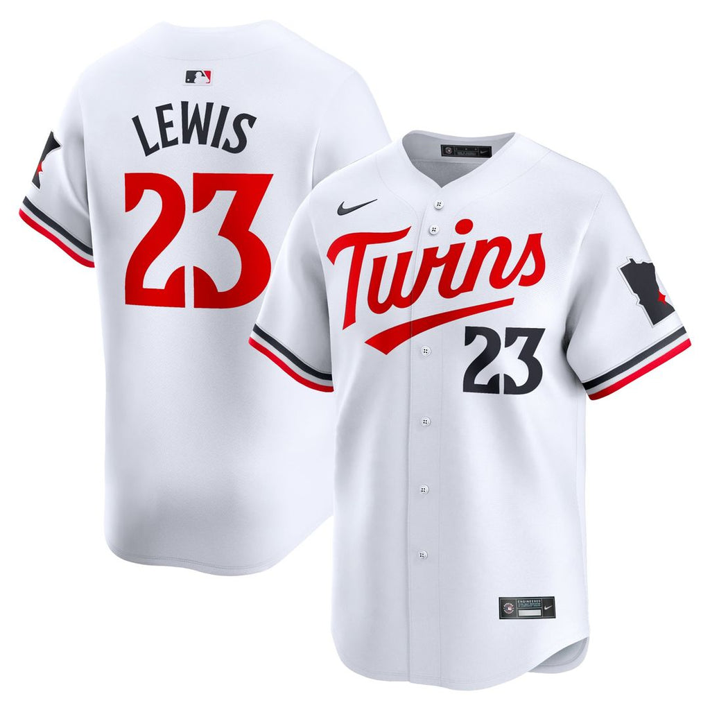 Minnesota Twins Royce Lewis Nike White Home Limited Player Jersey product image 1, provided for visual reference and product