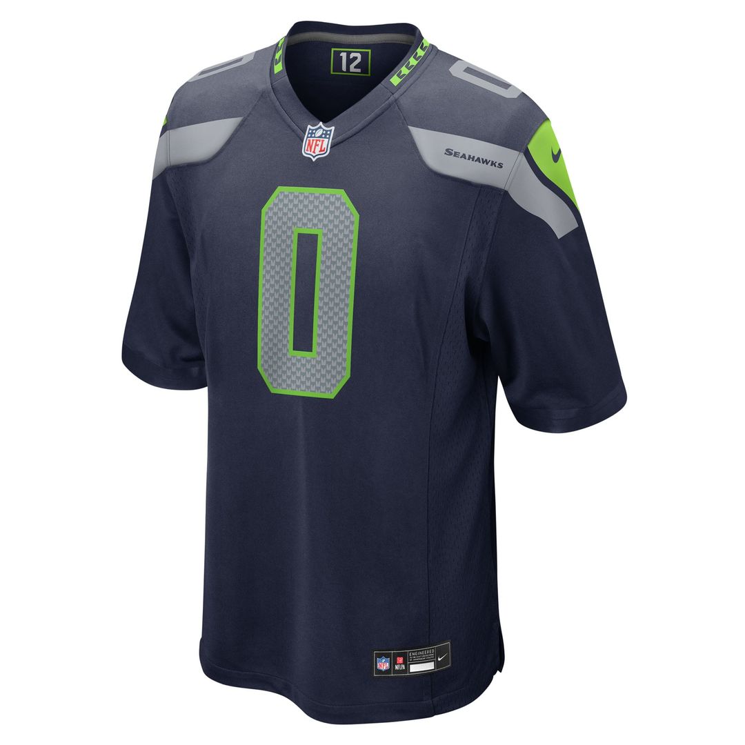 Seattle Seahawks DeMarcus Lawrence Nike College Navy Team Game Jersey product image 2, provided for visual reference and