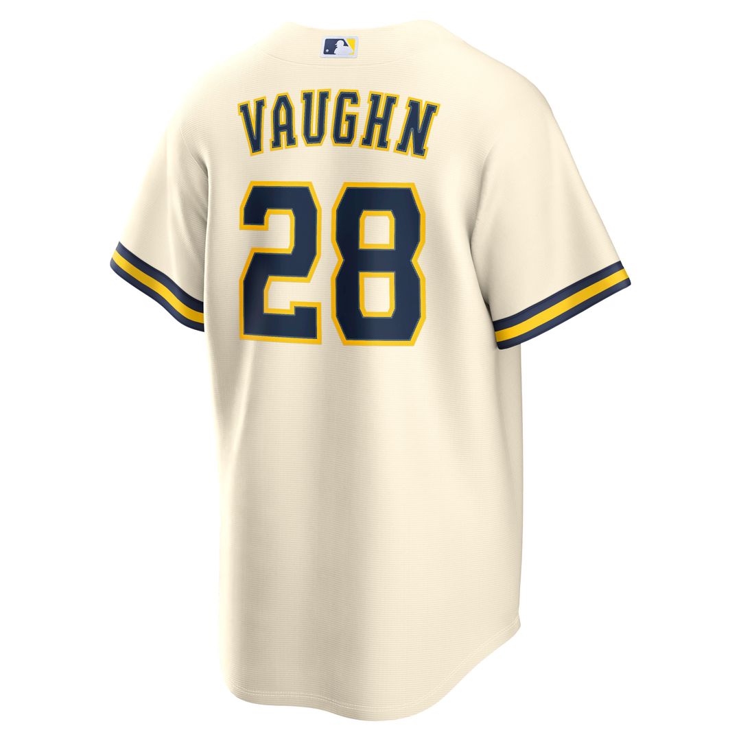 Milwaukee Brewers Andrew Vaughn Nike Cream Home Replica Jersey product image 5, provided for visual reference and product