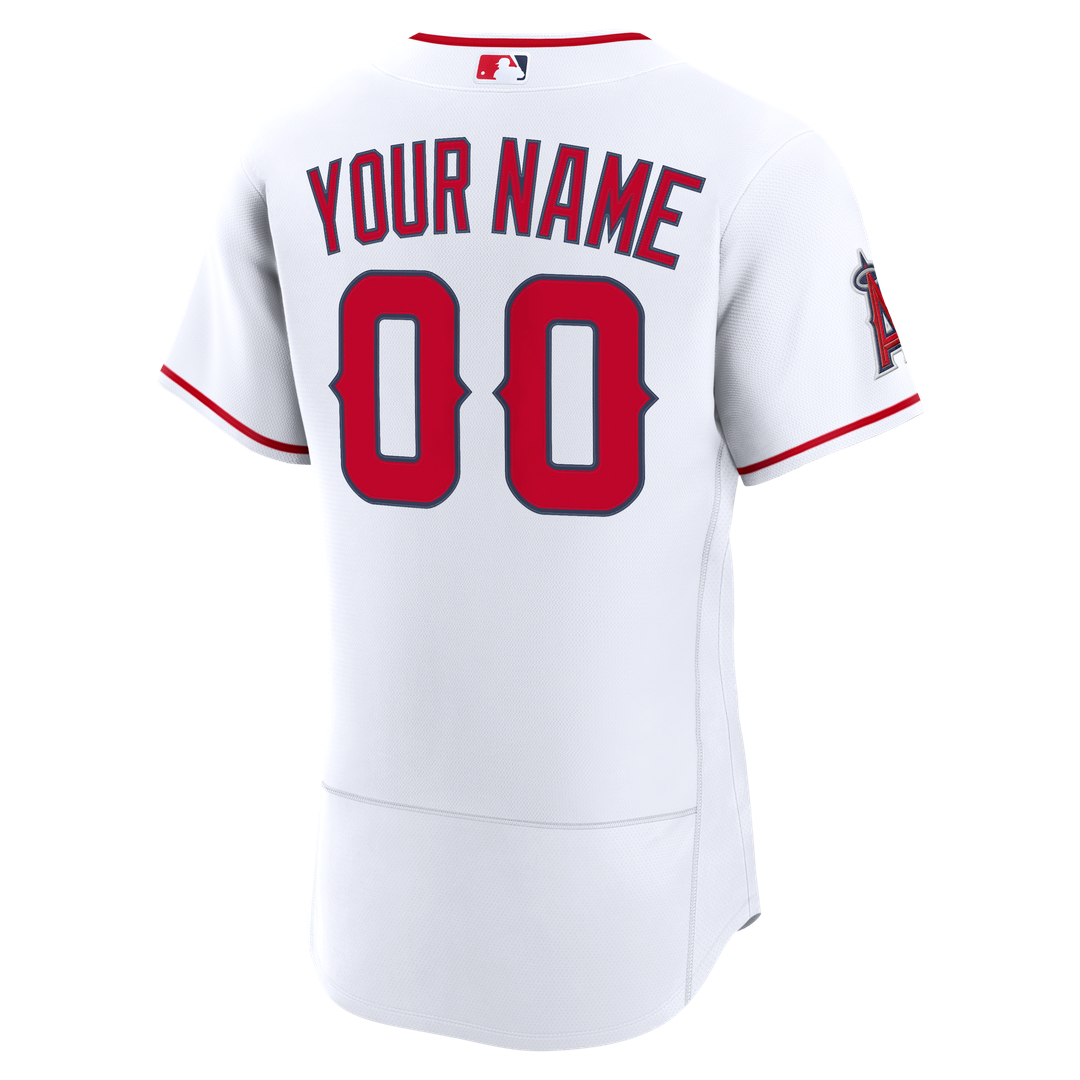 Los Angeles Angels Nike White Home Authentic Custom Jersey product image 3, provided for visual reference and product detail