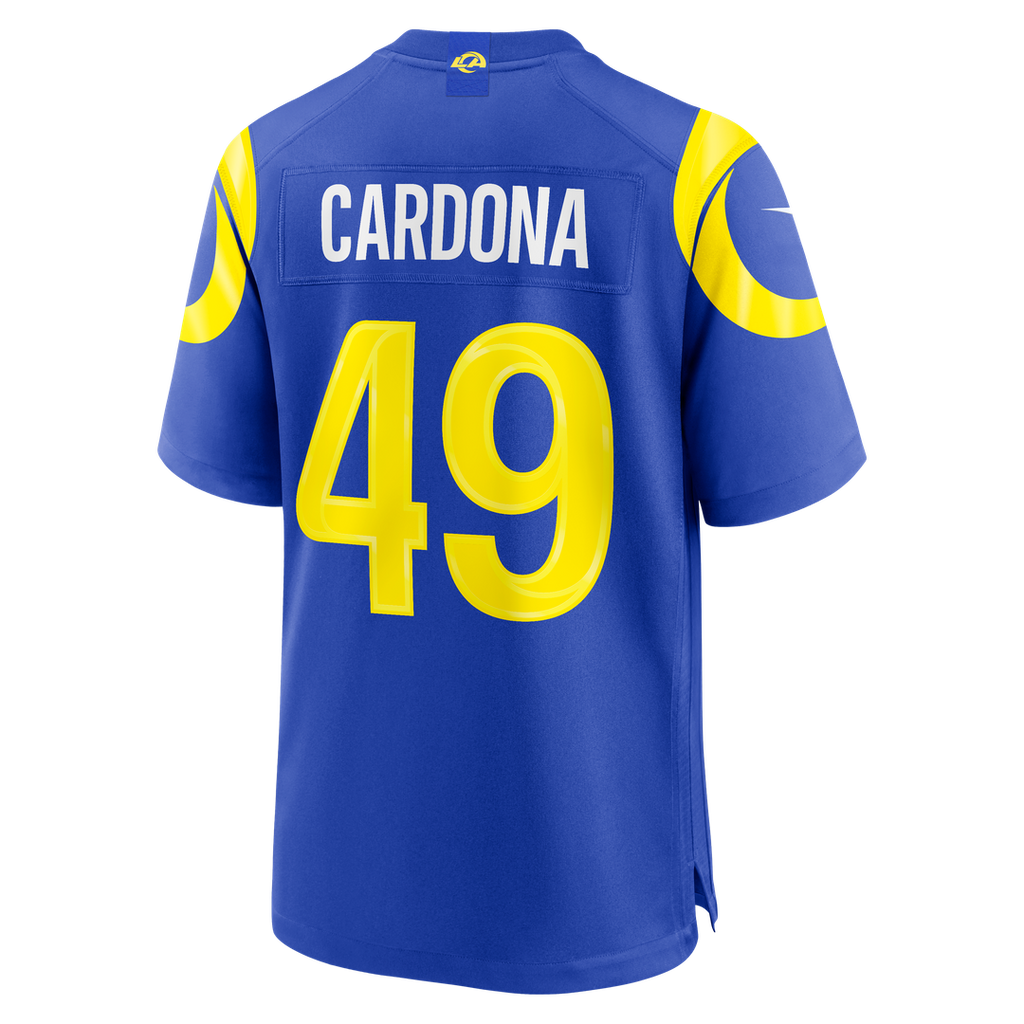 Los Angeles Rams Joe Cardona Nike Royal Team Game Jersey product image 3, provided for visual reference and product detail