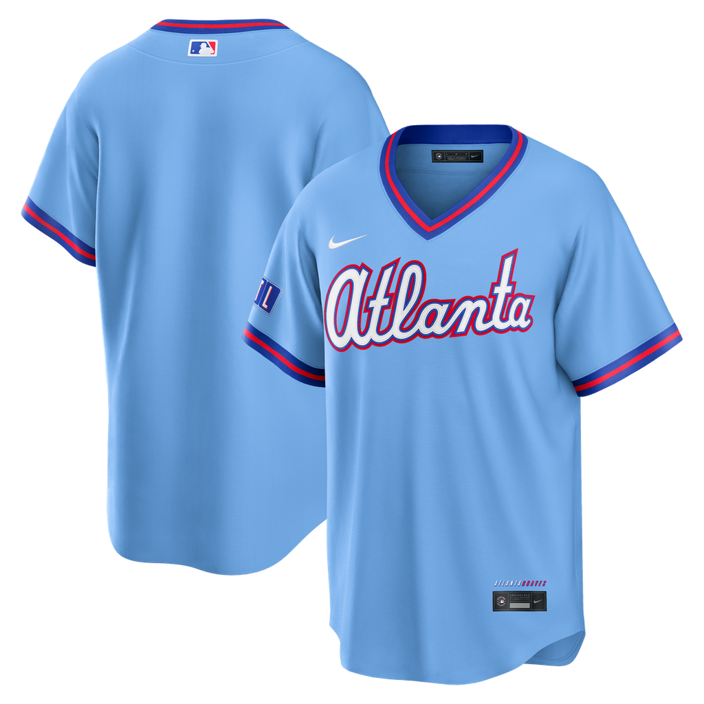 Atlanta Braves Nike Powder Blue 2026 City Connect Stadium Jersey product image 1, provided for visual reference and product