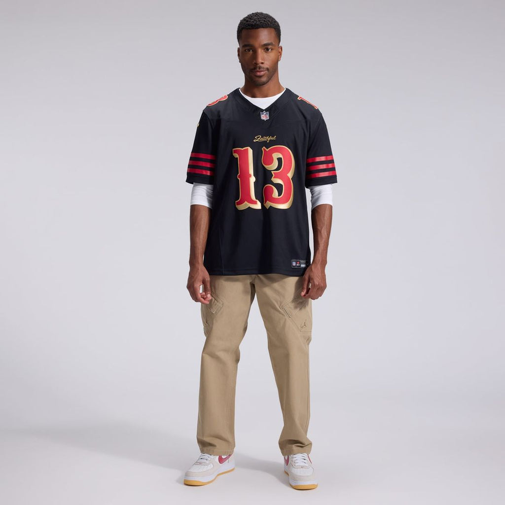 San Francisco 49ers Brock Purdy Nike Black Rivalries Collection Stitched Limited Jersey product image 4, provided for visual