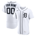 Detroit Tigers Nike White Home Authentic Custom Jersey product image 1, provided for visual reference and product detail