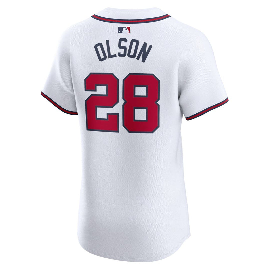 Atlanta Braves Matt Olson Nike White Home Elite Player Jersey product image 3, provided for visual reference and product