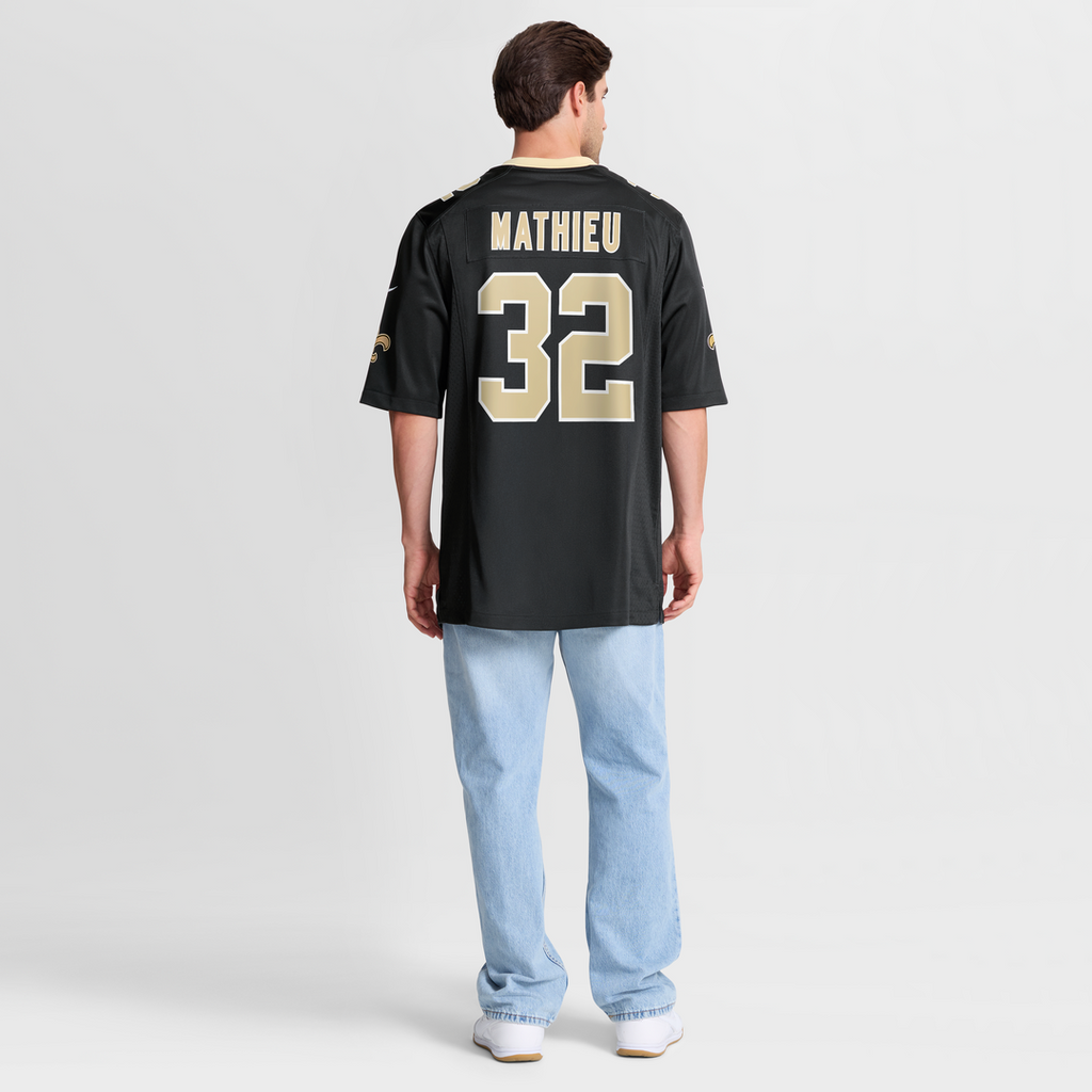 New Orleans Saints Tyrann Mathieu Nike Black Game Jersey product image 16, provided for visual reference and product detail