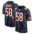 Chicago Bears Darnell Wright Nike Navy Game Jersey product image 1, provided for visual reference and product detail review