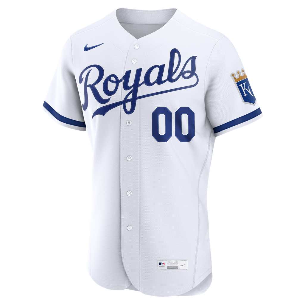 Kansas City Royals Nike White Home Authentic Custom Jersey product image 2, provided for visual reference and product detail