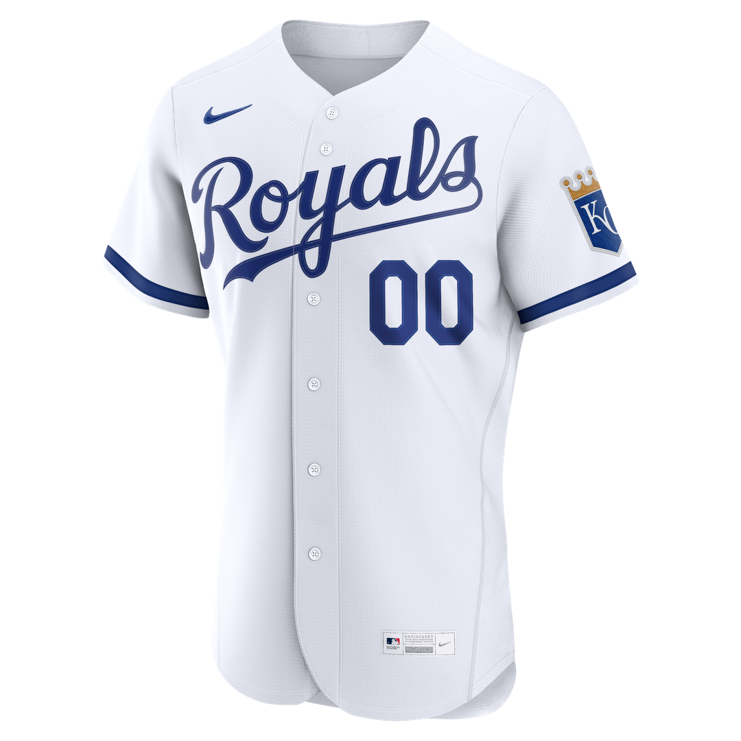 Kansas City Royals Nike White Home Authentic Custom Jersey product image 2, provided for visual reference and product detail