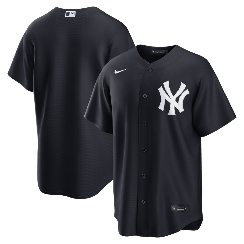 New York Yankees Nike Navy Alternate Replica Jersey product image 1, provided for visual reference and product detail review